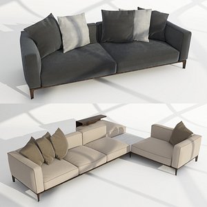 3D giorgetti aton sofa