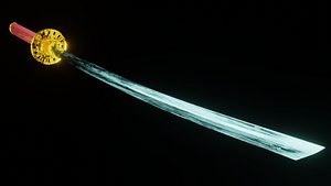 Realistic Golden Handle Katana Sword