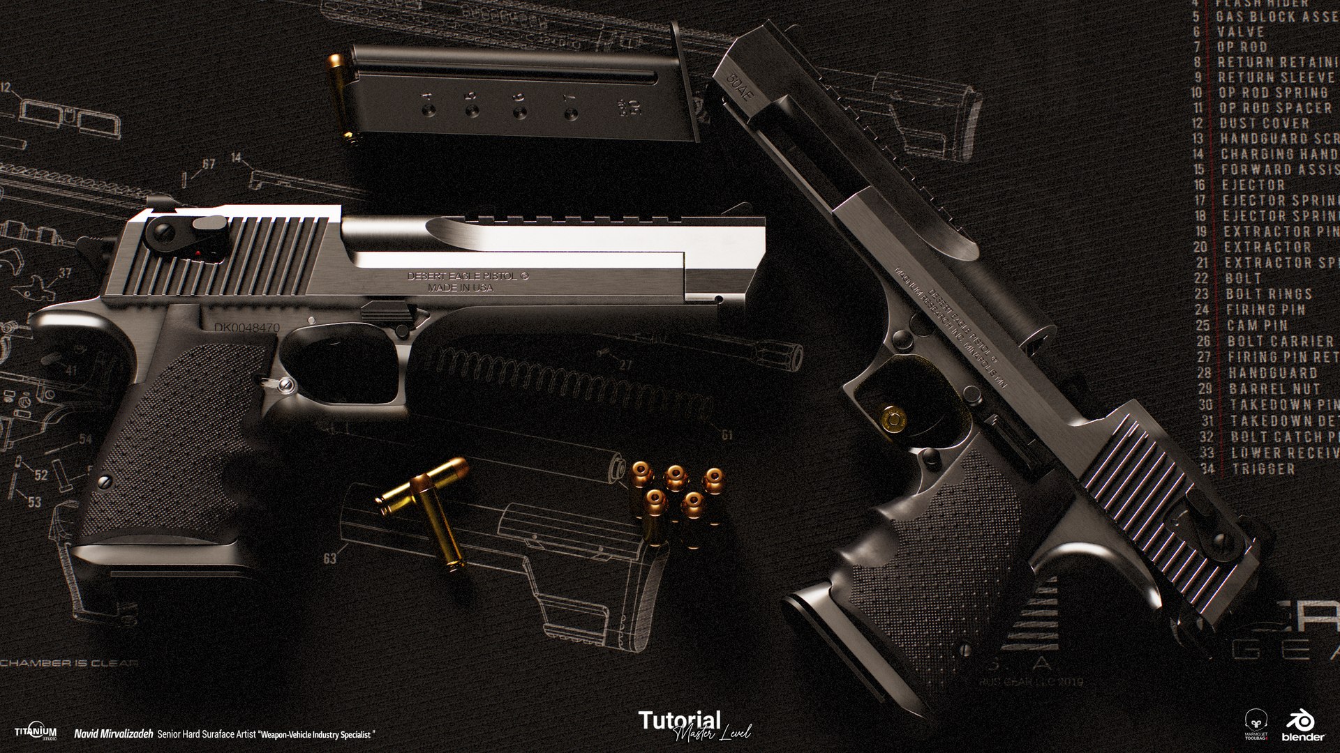 3D Game Ready Desert Eagle Model - TurboSquid 2347057