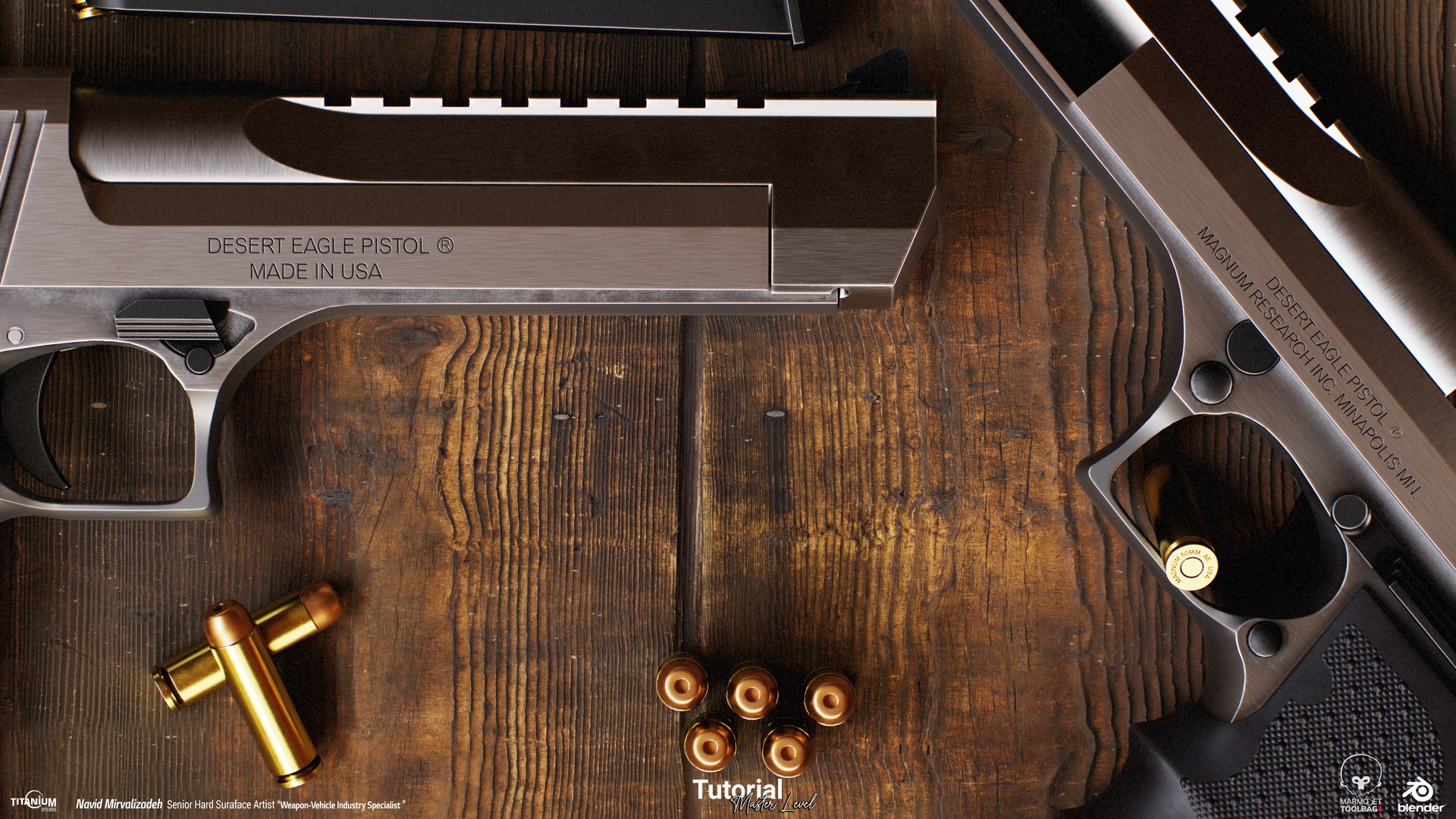 3D Game Ready Desert Eagle Model - TurboSquid 2347057