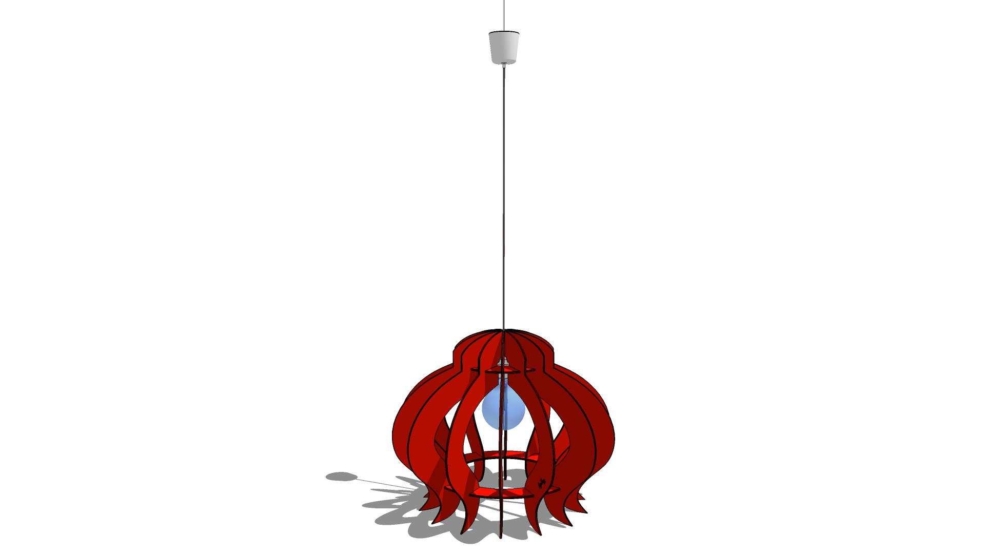 3d pendant light buda