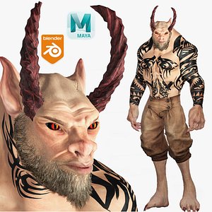 Realistic Rigged Monster Human Creatures Character 3D Model