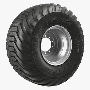 BKT Flotation V Line Tire 3D Model