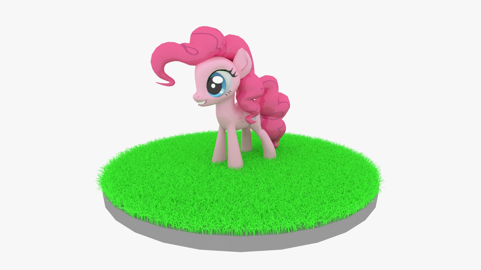 3D Cartoon Pink Pony Rigged - TurboSquid 2020092