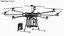 Detailed Delivery Heavy Duty Drone 3D model