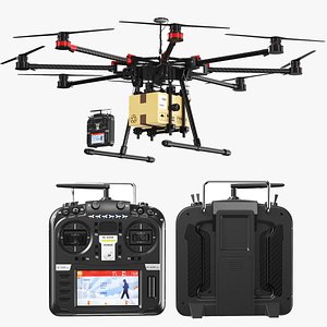 Detailed Delivery Heavy Duty Drone 3D model