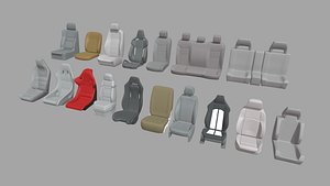 3D model Mega Car Seat Pack