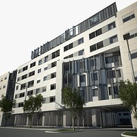 Exterior Apartment Building Scene