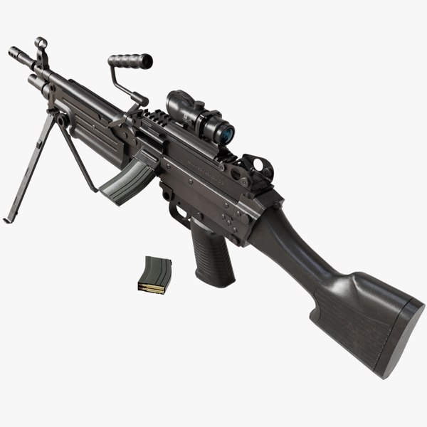 Machine Gun 07 모든 PBR Unity UE 텍스처 포함 3D 모델 - TurboSquid 2251015