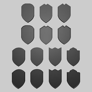 Collection decor shilds 3D model