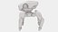 Quadruped Sci-Fi Robot Game-Ready PBR 3D Model