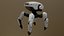 Quadruped Sci-Fi Robot Game-Ready PBR 3D Model
