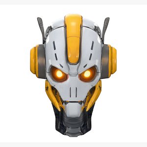 Robot helmet 3D model