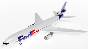 3D DC-10 Airliner FedEx