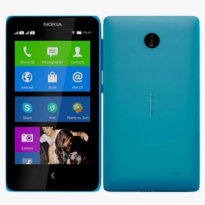 3d nokia x blue model