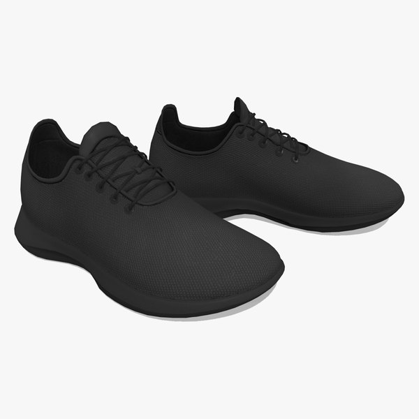 3D Men Black Slip On Lace Up Casual Sports Shoes model