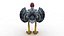 Funny  Cartoon Ostrich