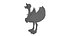 Funny  Cartoon Ostrich
