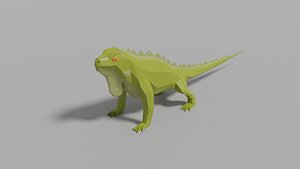 3D Low-poly Iguana model