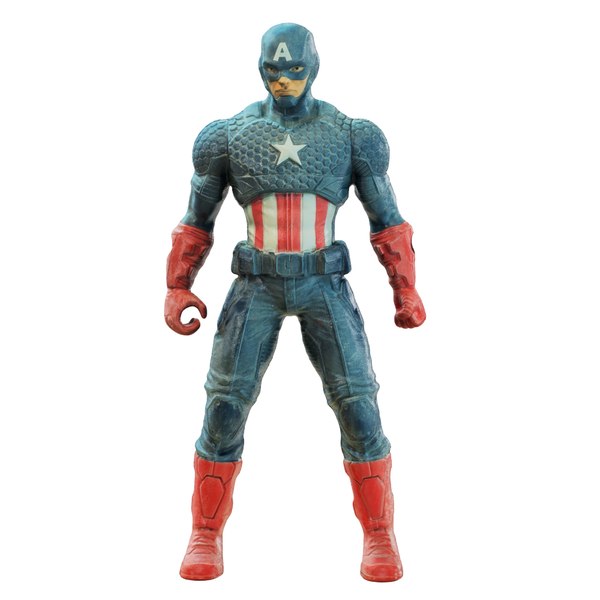 superhero toy captain america 3D model