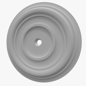 Ceiling Sockets Gypsum Plaster DR97 3D model