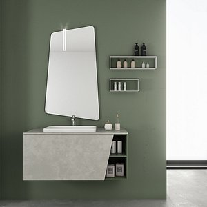 3D bathroom furniture set arcom model