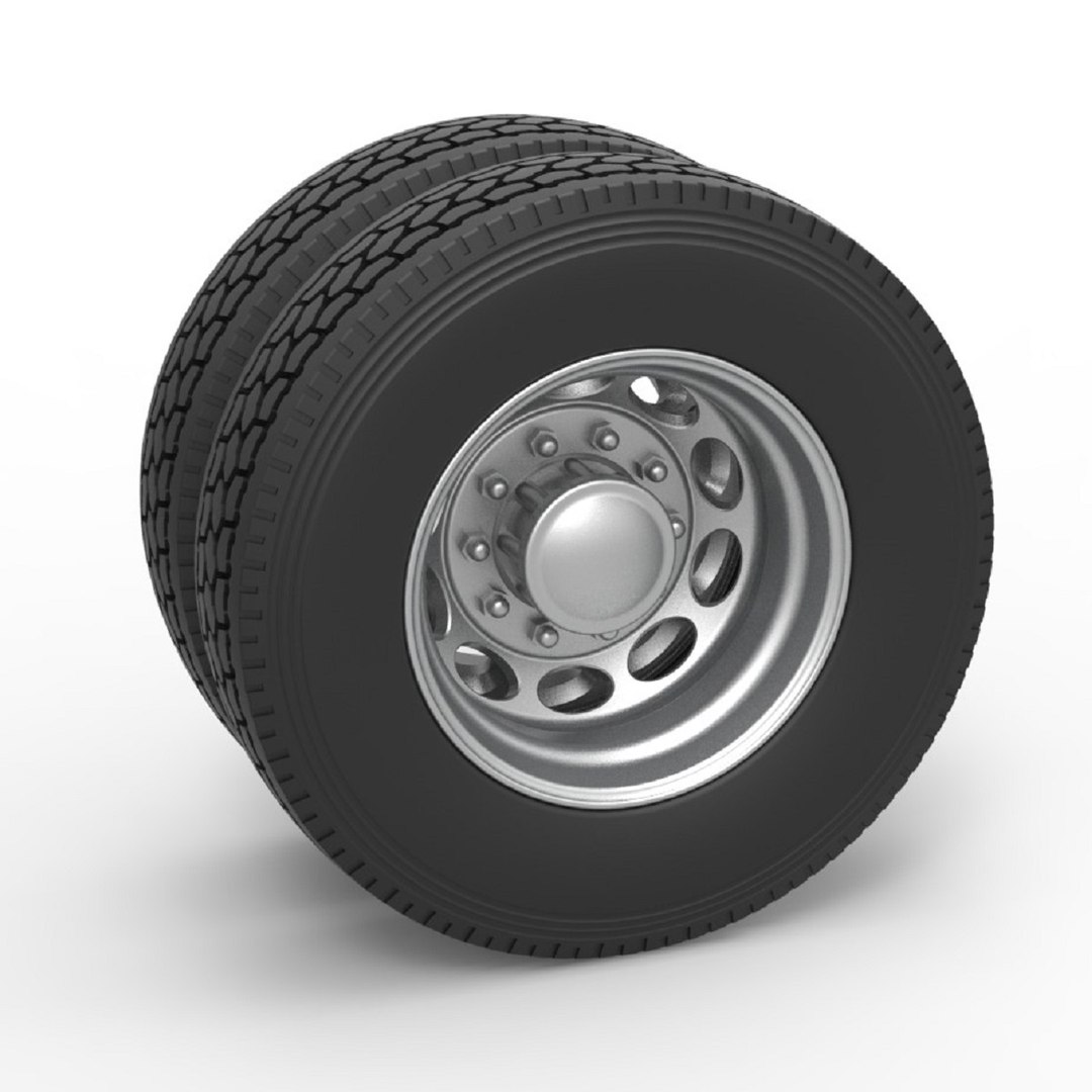 Modelo 3d Diecast Rear Custom Wheel Of Semi Truck Version 20 Scale 1 To modelo-3d-diecast-rear-custom-wheel-of-semi-truck-version-20-scale-1-to