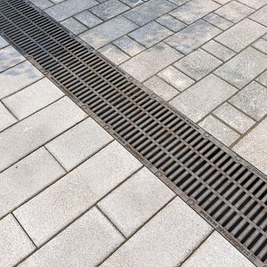 Standartpark storm grate and 2 types of paving stones