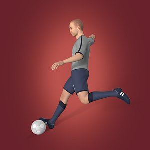 soccer player with High Quality IK and FK Rig