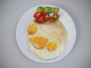3D fried eggs