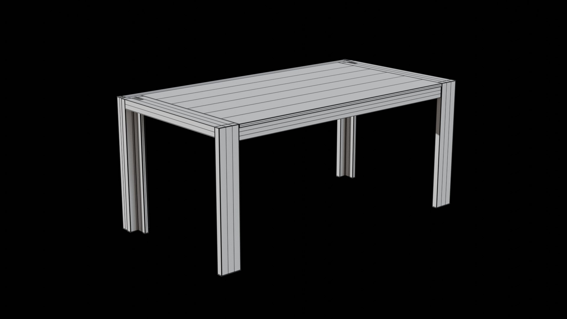 3D Wood Table - TurboSquid 1684447