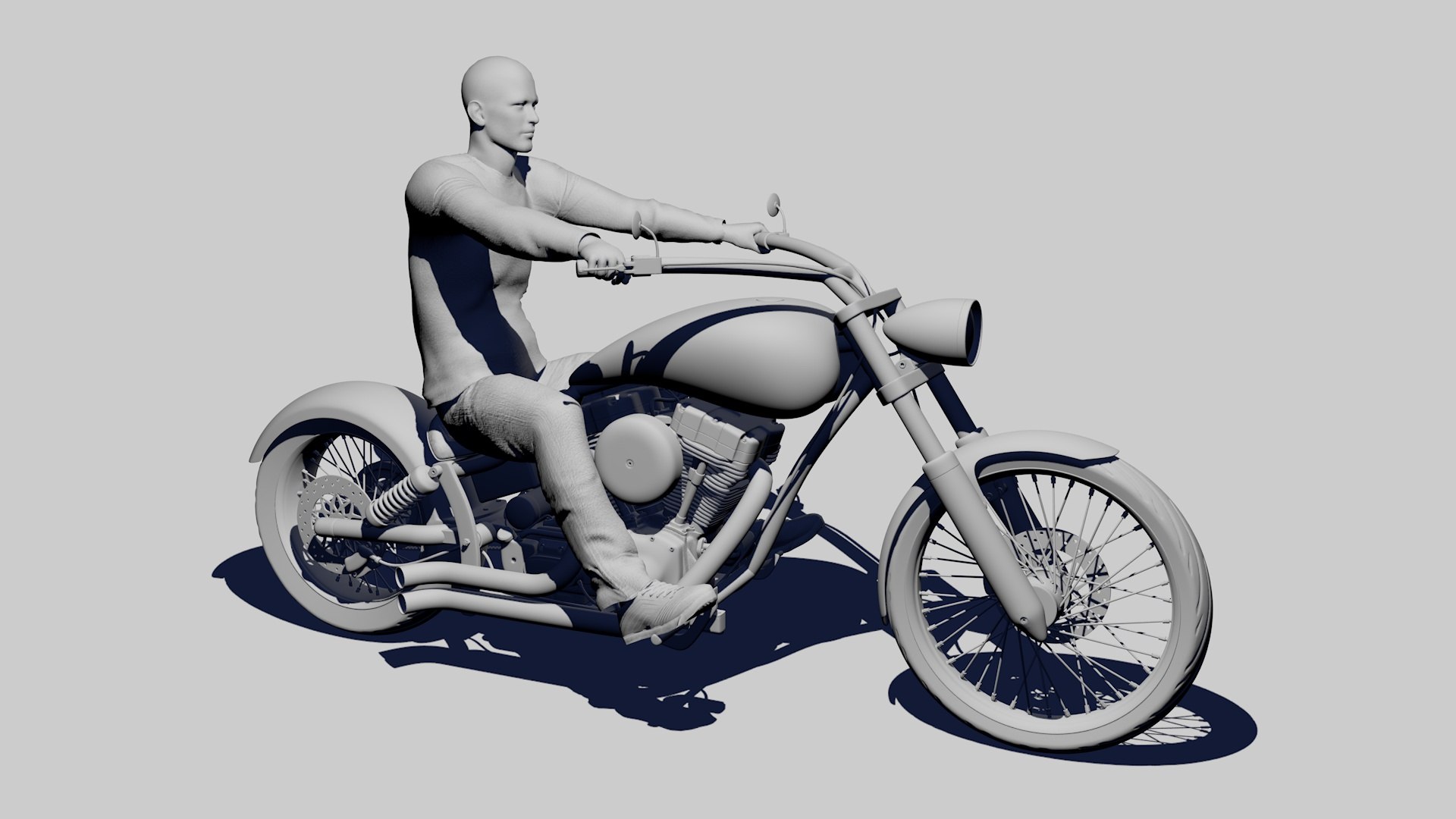 Motorcycle rigged rider 3D model - TurboSquid 1555610