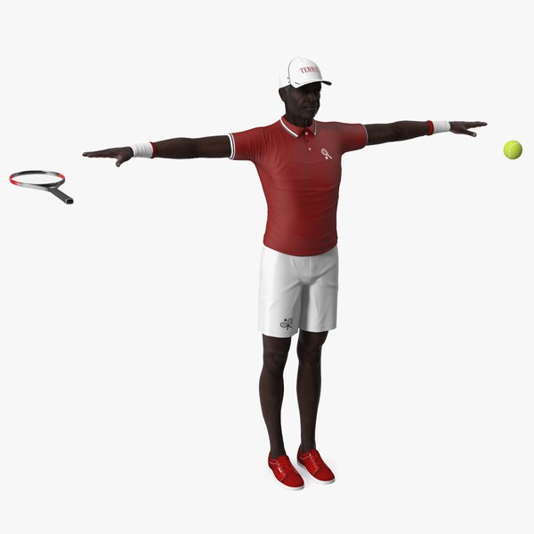 Afro American Grandpa Tennis Style Rigged 3D