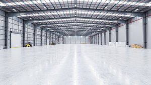 Industrial Warehouse Interior 13 3D