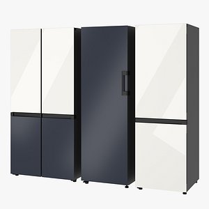 A set of refrigerators from Samsung 3D model