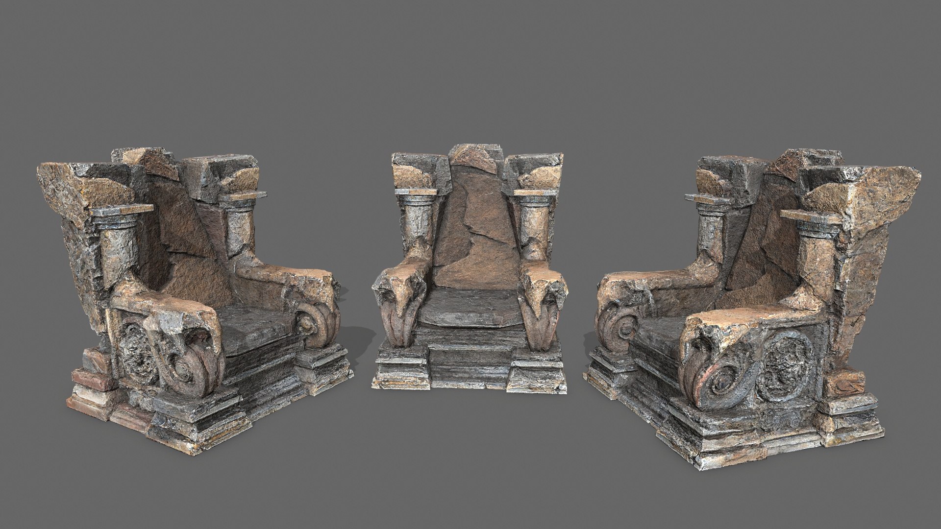 Old Throne 3D Model - TurboSquid 2452434