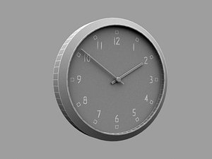 3d model wall clock 25cm