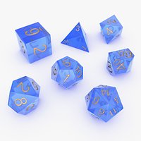Polyhedral Dice Set Glass