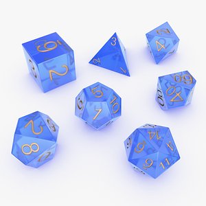 Polyhedral Dice Set Glass