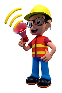 C4D Handheld speaker Labor 3D model