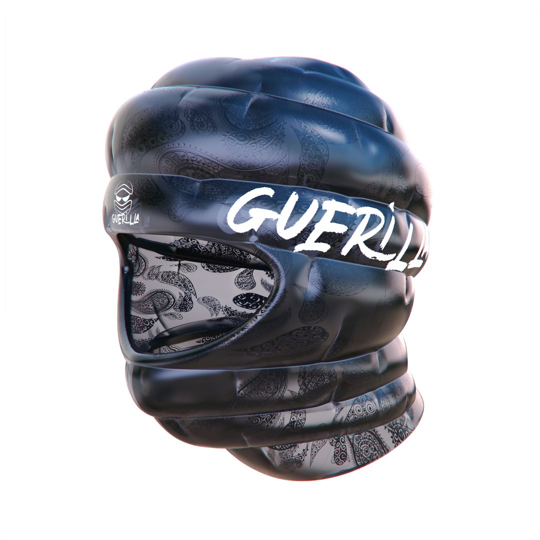 Conceptual GUERILLA Inflatable Cycling Helmet 3D Model TurboSquid 1961884