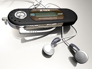 mp3 player & earphones