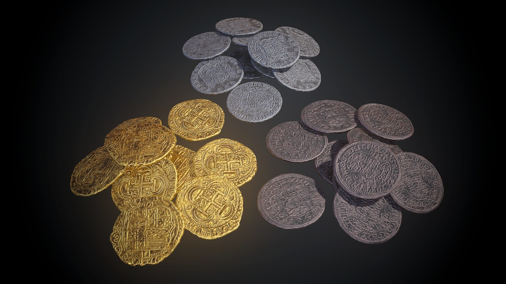 Spanish Money XVII-XVIII 3D Model - TurboSquid 1857556
