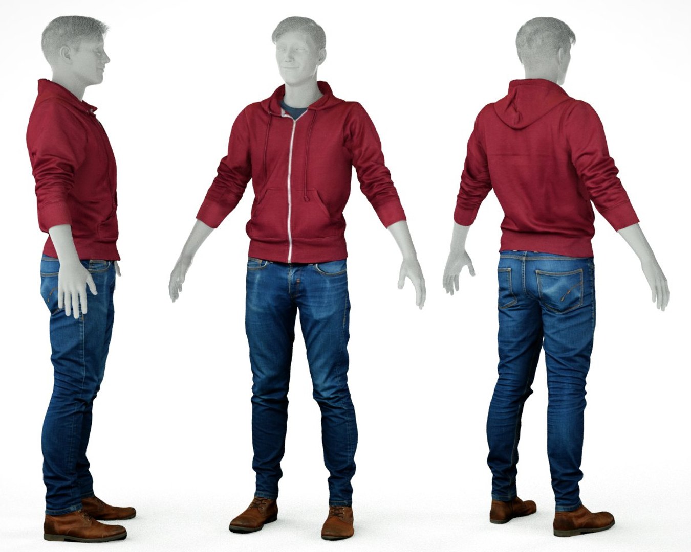 Male clothing outfit 3D model - TurboSquid 1329714