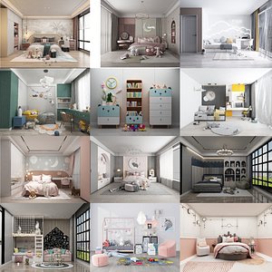 12 Children Bedrooms - Collection 02 3D