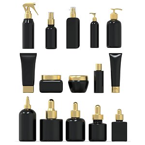 Cosmetic containers 3d models and mockup Collection 1 3D model