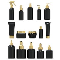 Cosmetic containers 3d models and mockup Collection 1