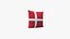Oreiller drapeau Danemark