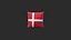 Oreiller drapeau Danemark