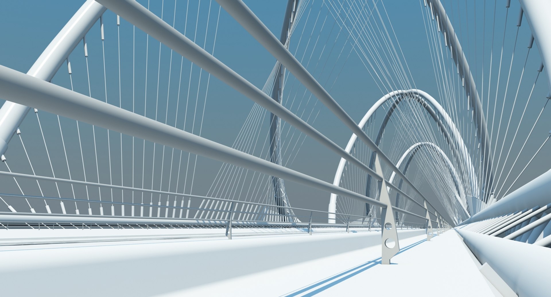 futuristic bridge 3d model